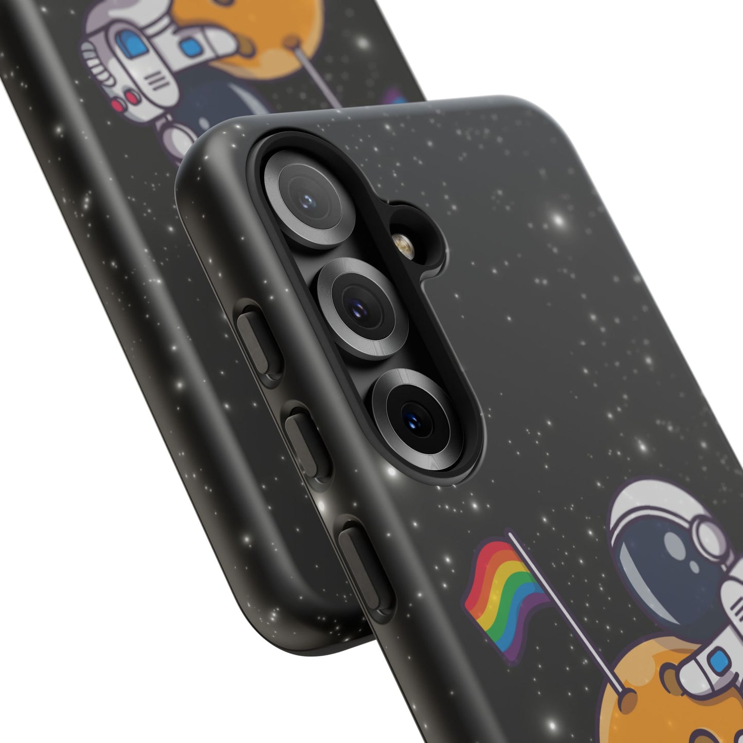 "cosmic queer" lgbtqia+ android astronaut tough phone case
