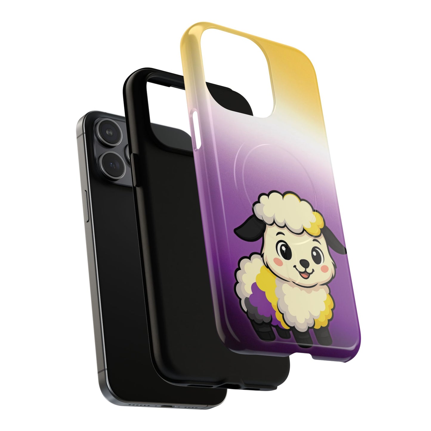 "nonbibaaary" – nonbinary pride sheep magsafe® iphone tough case