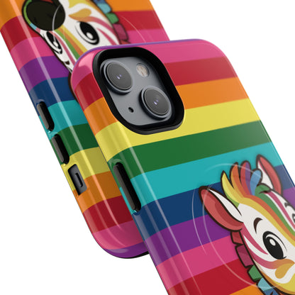 "Zee the O.G." – Original Rainbow Pride Zebra MagSafe® iPhone Tough Case