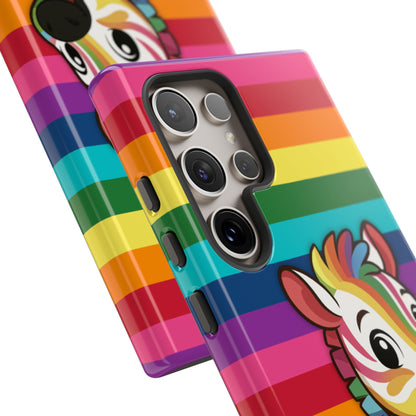 "Zee the O.G." – Original Rainbow Pride Zebra Android Tough Phone Case