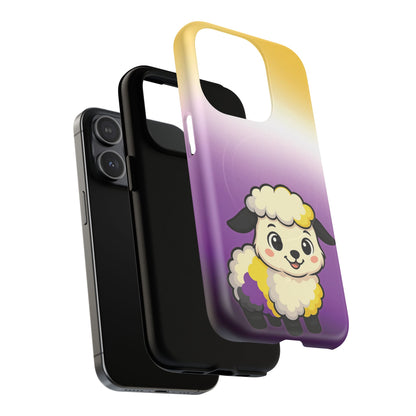 "NonbiBaaary" – Nonbinary Pride Sheep MagSafe® iPhone Tough Case