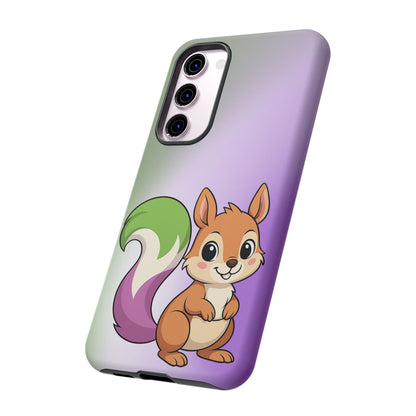 "Queeriosity"– Genderqueer Squirrel Pride Android Tough Phone Case