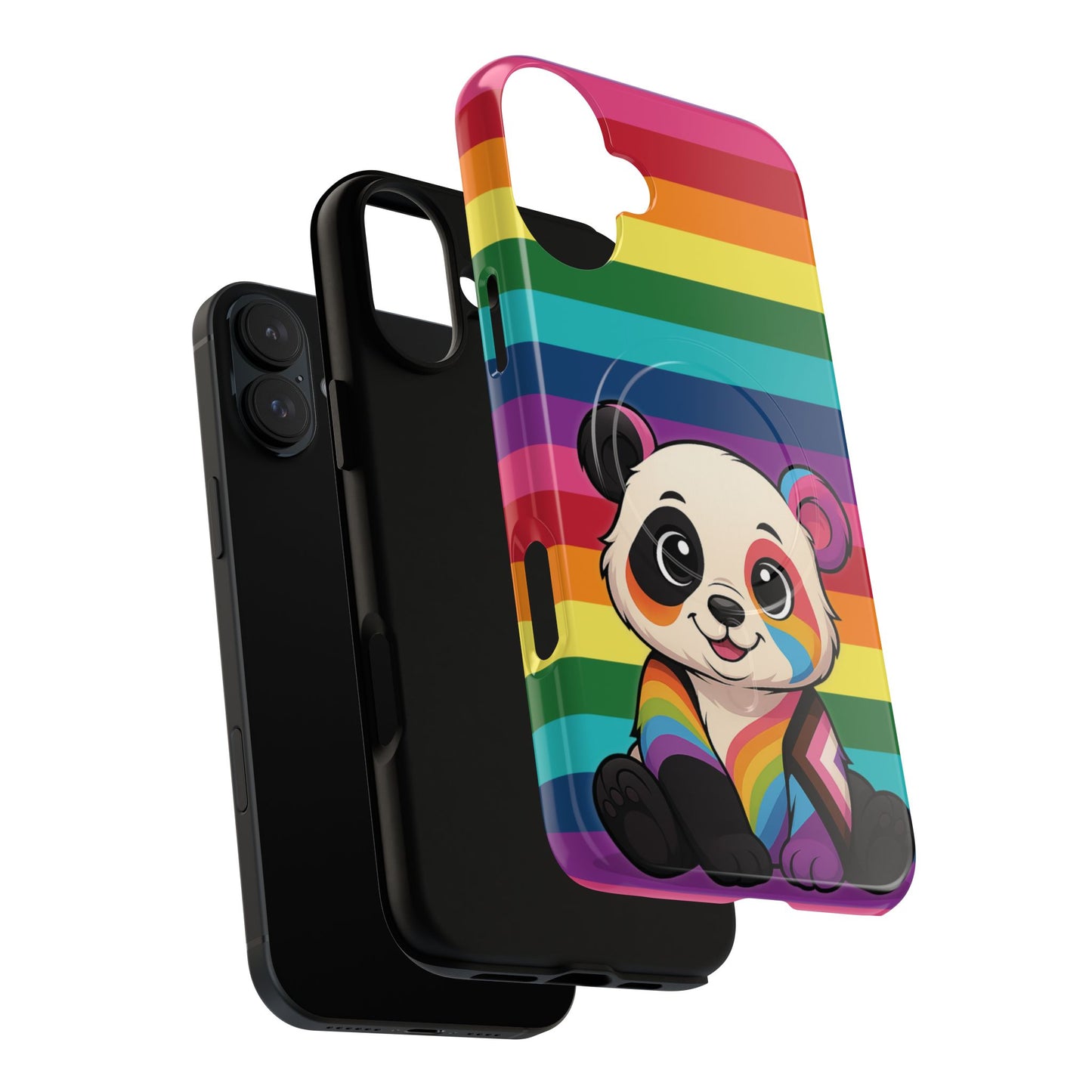 "pridecub" – progress + rainbow pride panda magsafe® iphone tough case