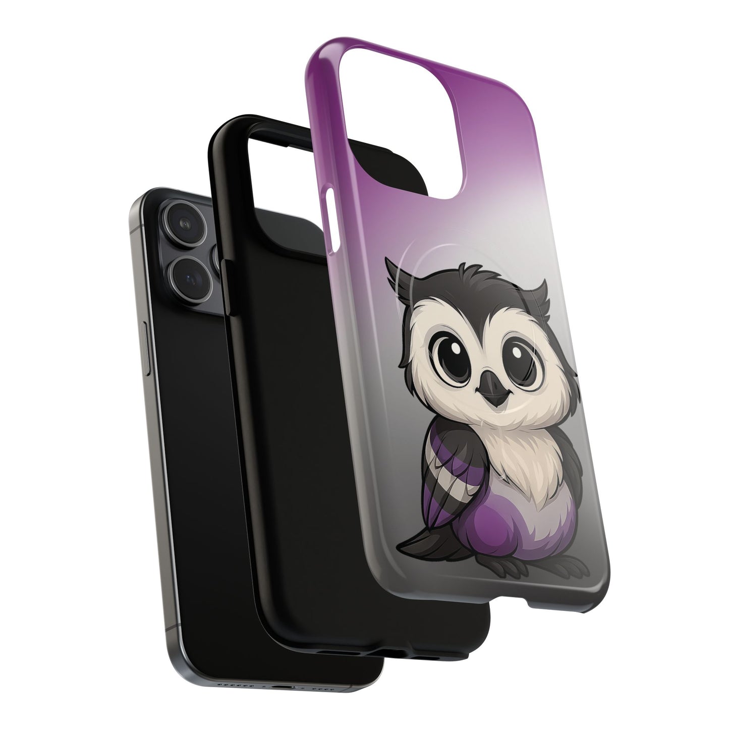 "ace-wise" – asexual pride owl magsafe® iphone tough case
