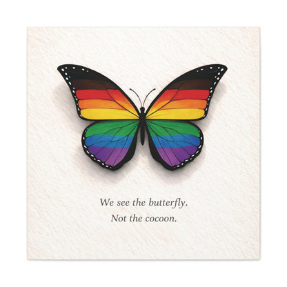 Philly Rainbow Pride Butterfly | Metamorphosis Series Canvas Wall Art