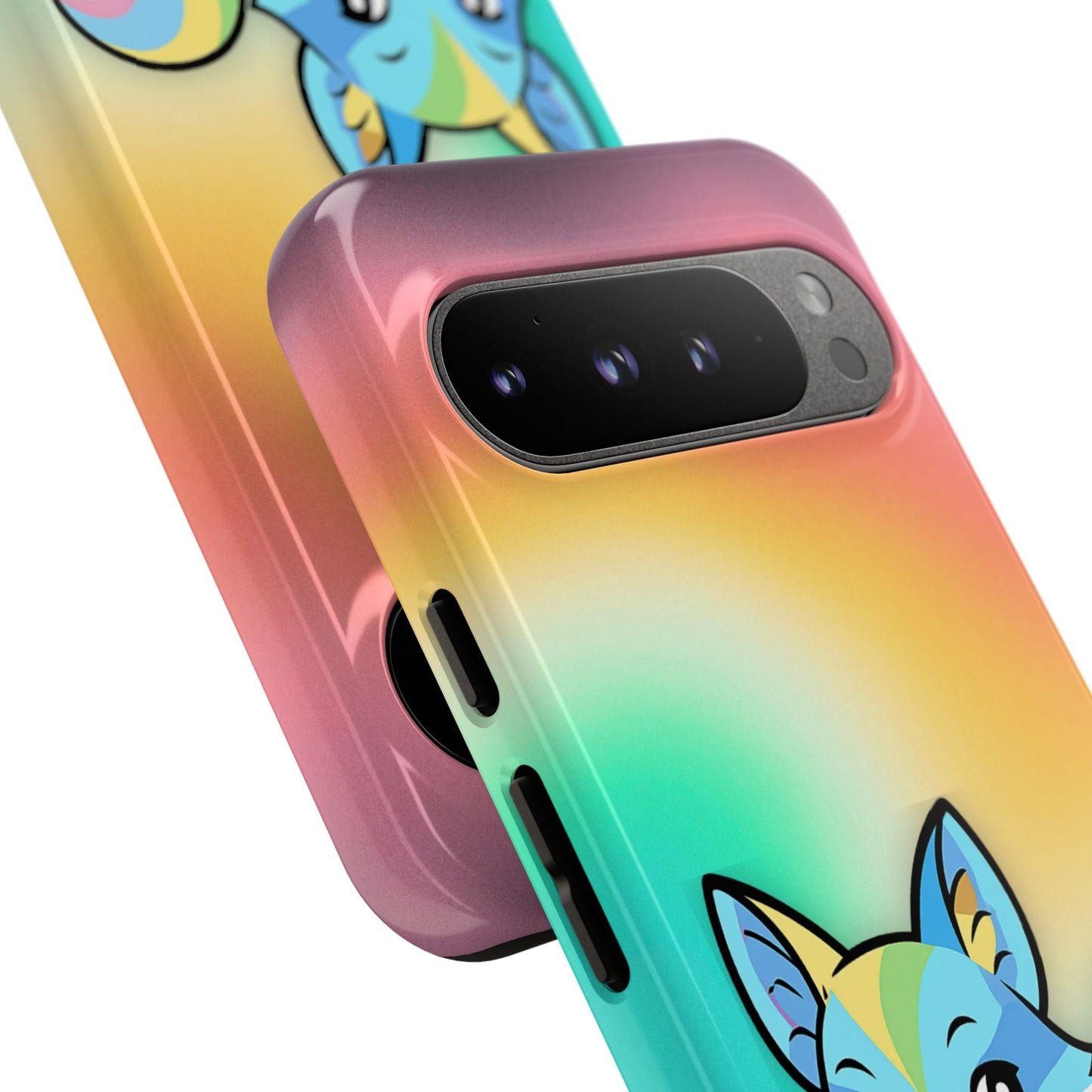 "queer as a fox" – queer pride fox android tough phone case