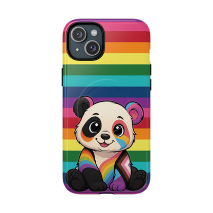 "PrideCub" – Progress + Rainbow Pride Panda MagSafe® iPhone Tough Case