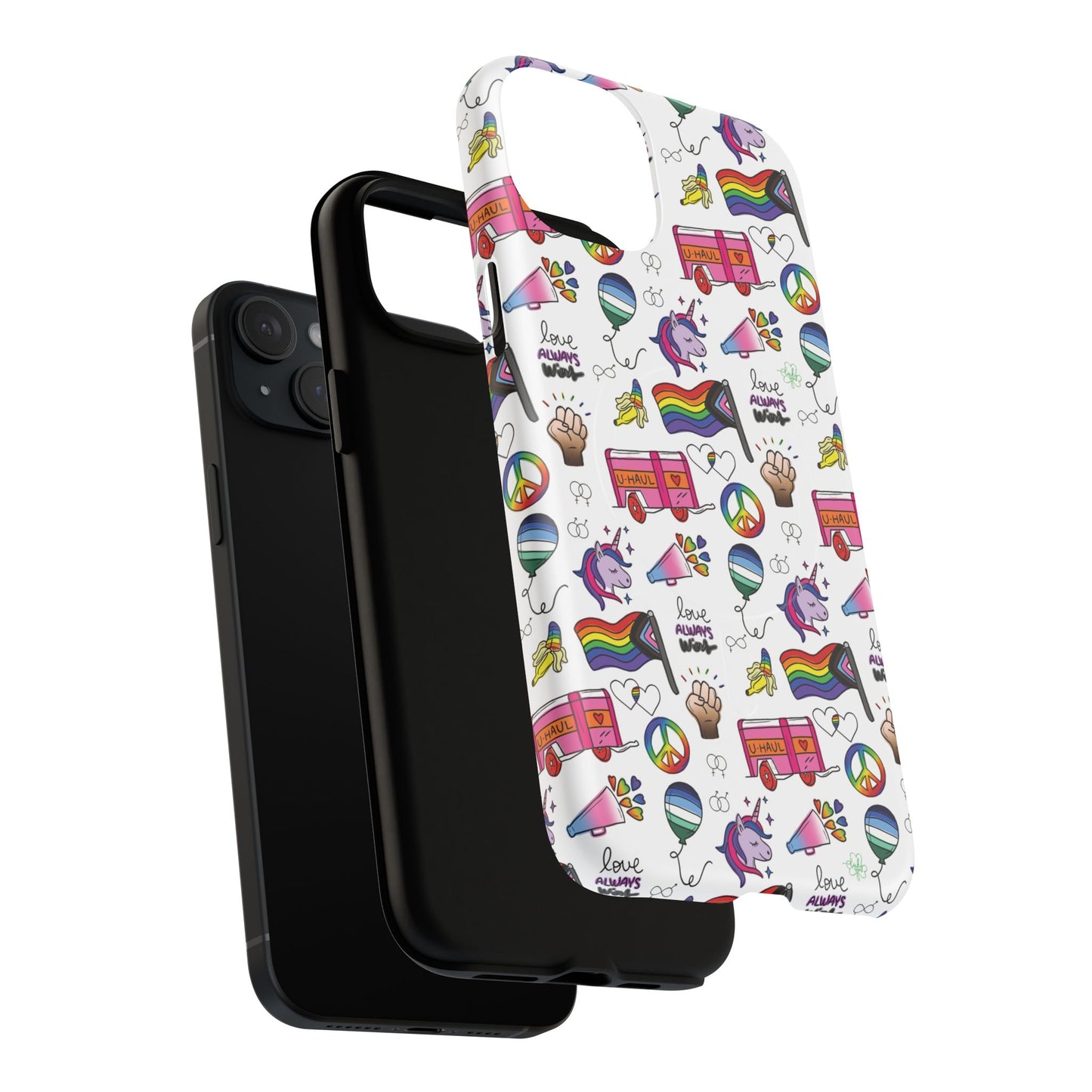 “identity mix” lgbtqia+ collage magsafe® tough iphone case