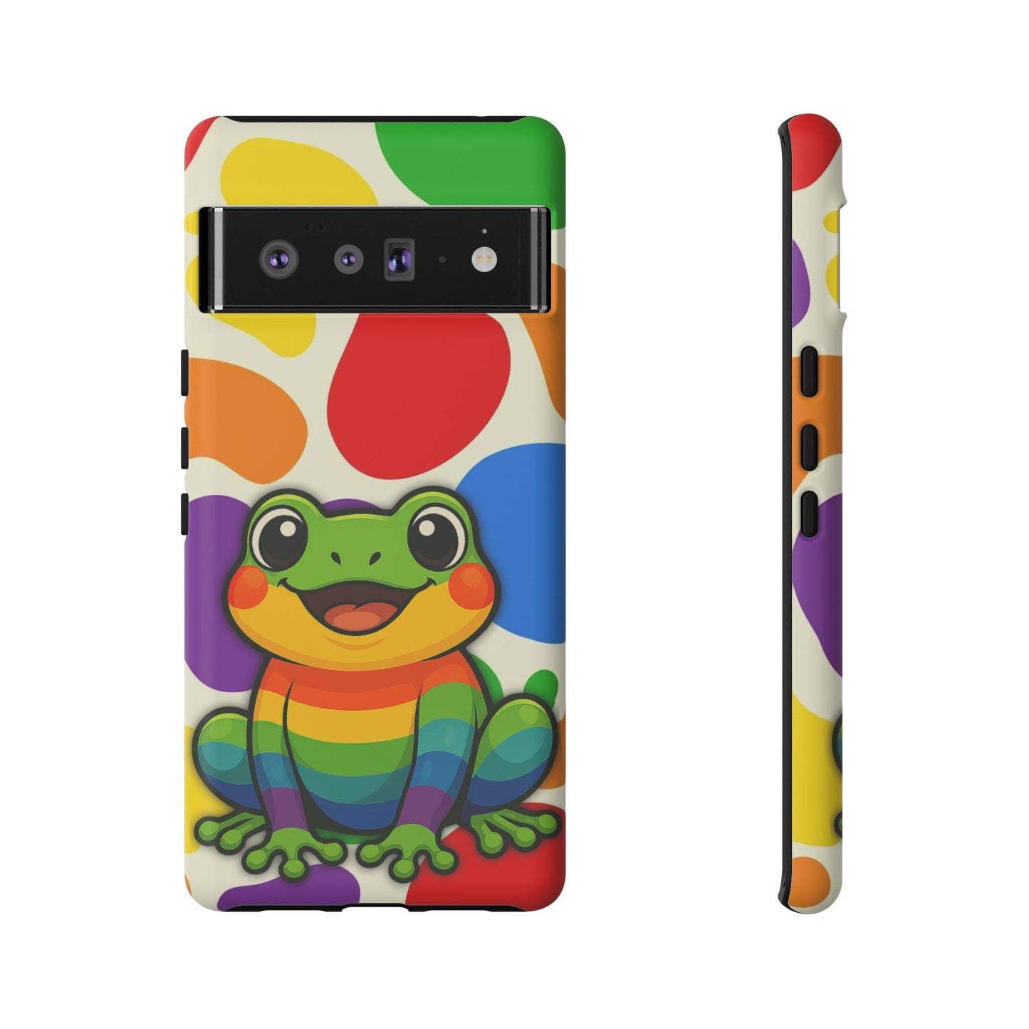 "rainbow ribbit" - lgbtqia+ pride frog android tough phone case