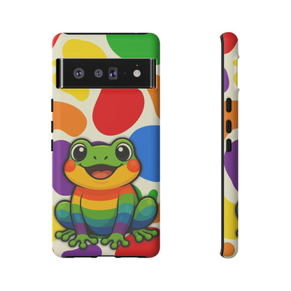 "Rainbow Ribbit" - LGBTQIA+ Pride Frog Android Tough Phone Case