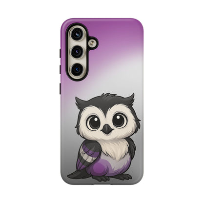 "Ace-Wise" – Asexual Pride Owl Android Tough Phone Case