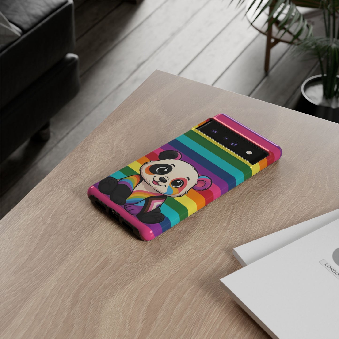 "pridecub" – progress + rainbow pride panda android tough phone case