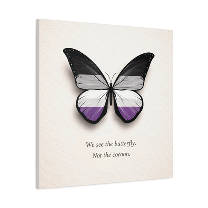 Asexual Pride Butterfly | Metamorphosis Series Canvas Wall Art
