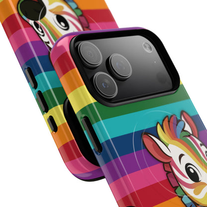 "Zee the O.G." – Original Rainbow Pride Zebra MagSafe® iPhone Tough Case