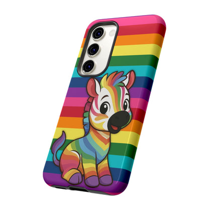 "Zee the O.G." – Original Rainbow Pride Zebra Android Tough Phone Case