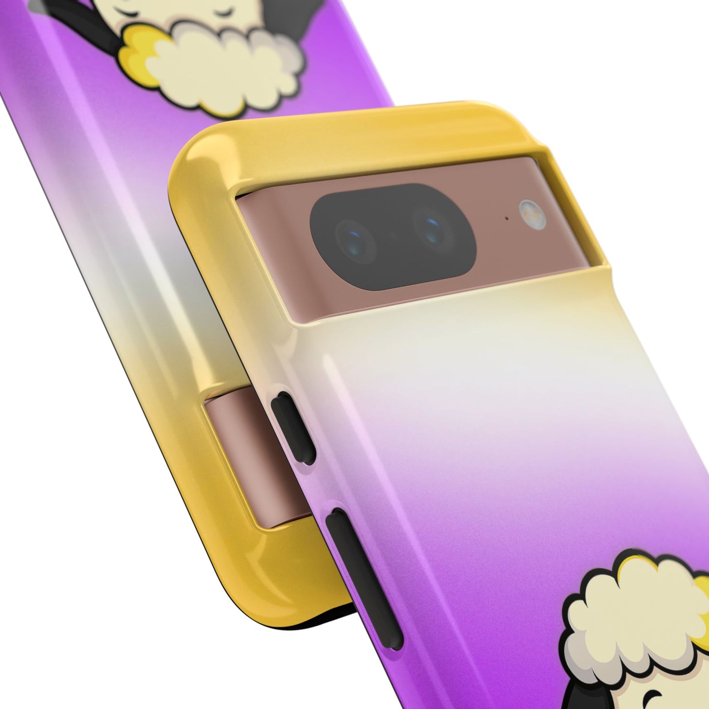 "nonbibaaary" – nonbinary pride sheep android tough phone case