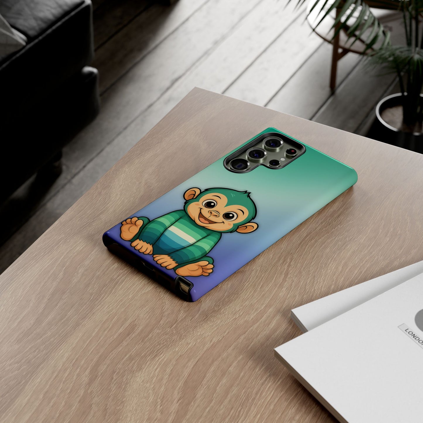 "monkey love" – gay [mlm] pride android tough phone case