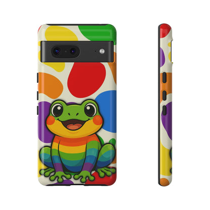 "Rainbow Ribbit" - LGBTQIA+ Pride Frog Android Tough Phone Case