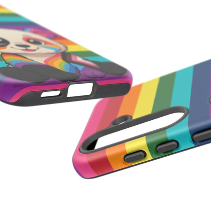 "PrideCub" – Progress + Rainbow Pride Panda Android Tough Phone Case