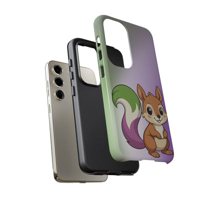 "Queeriosity"– Genderqueer Squirrel Pride Android Tough Phone Case