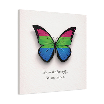 Poly Pride Butterfly | Metamorphosis Series Canvas Wall Art