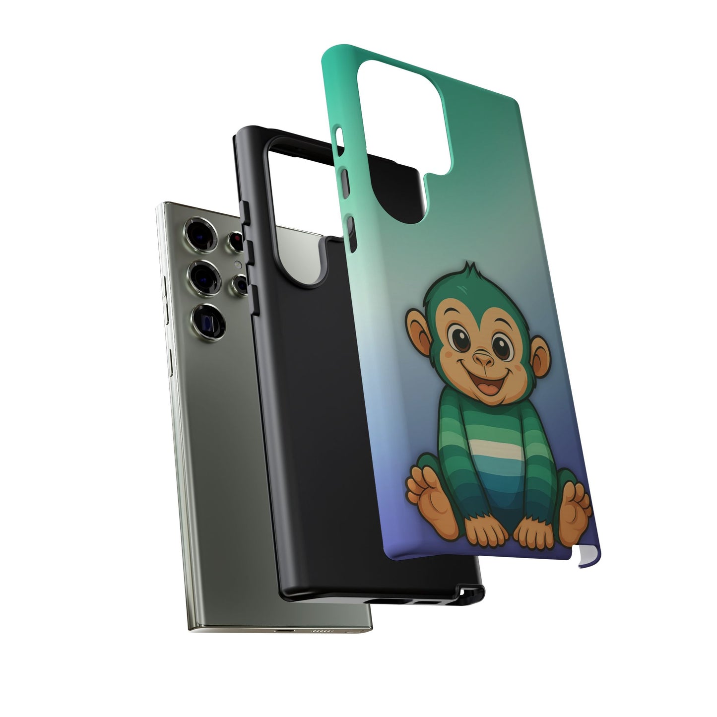 "monkey love" – gay [mlm] pride android tough phone case