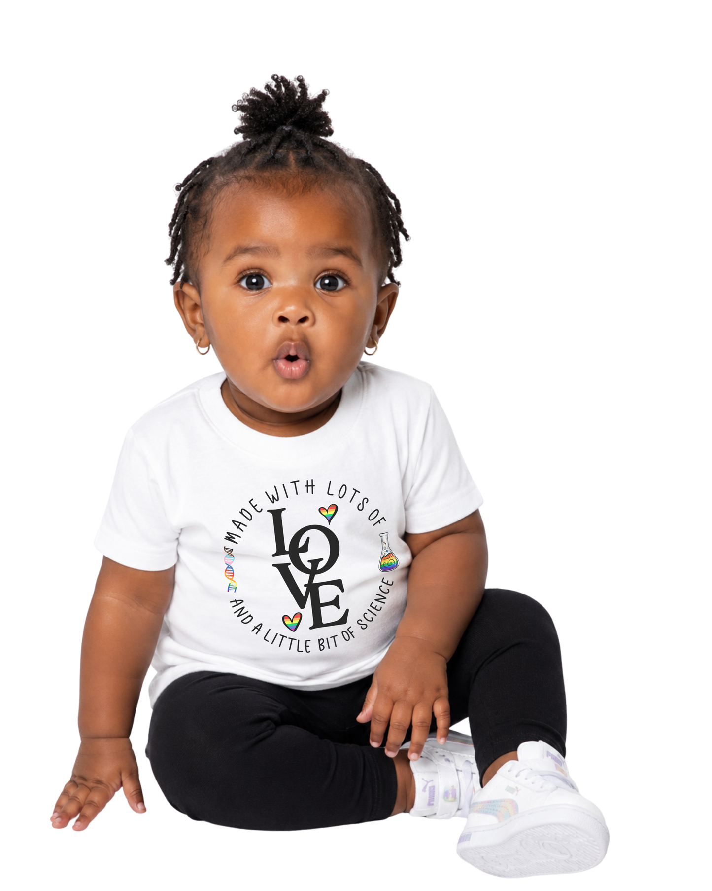 “made with love & science” baby jersey t-shirt