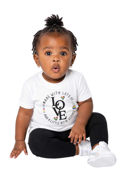 “Made With Love & Science” Baby Jersey T-Shirt