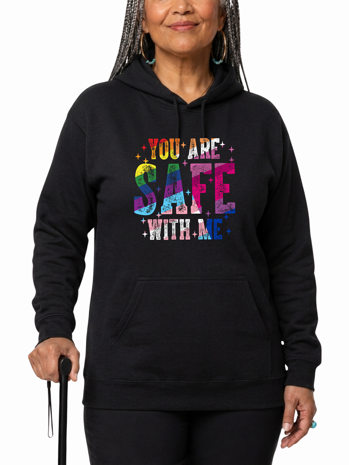 you are safe with me unisex hoodie  – ally collection