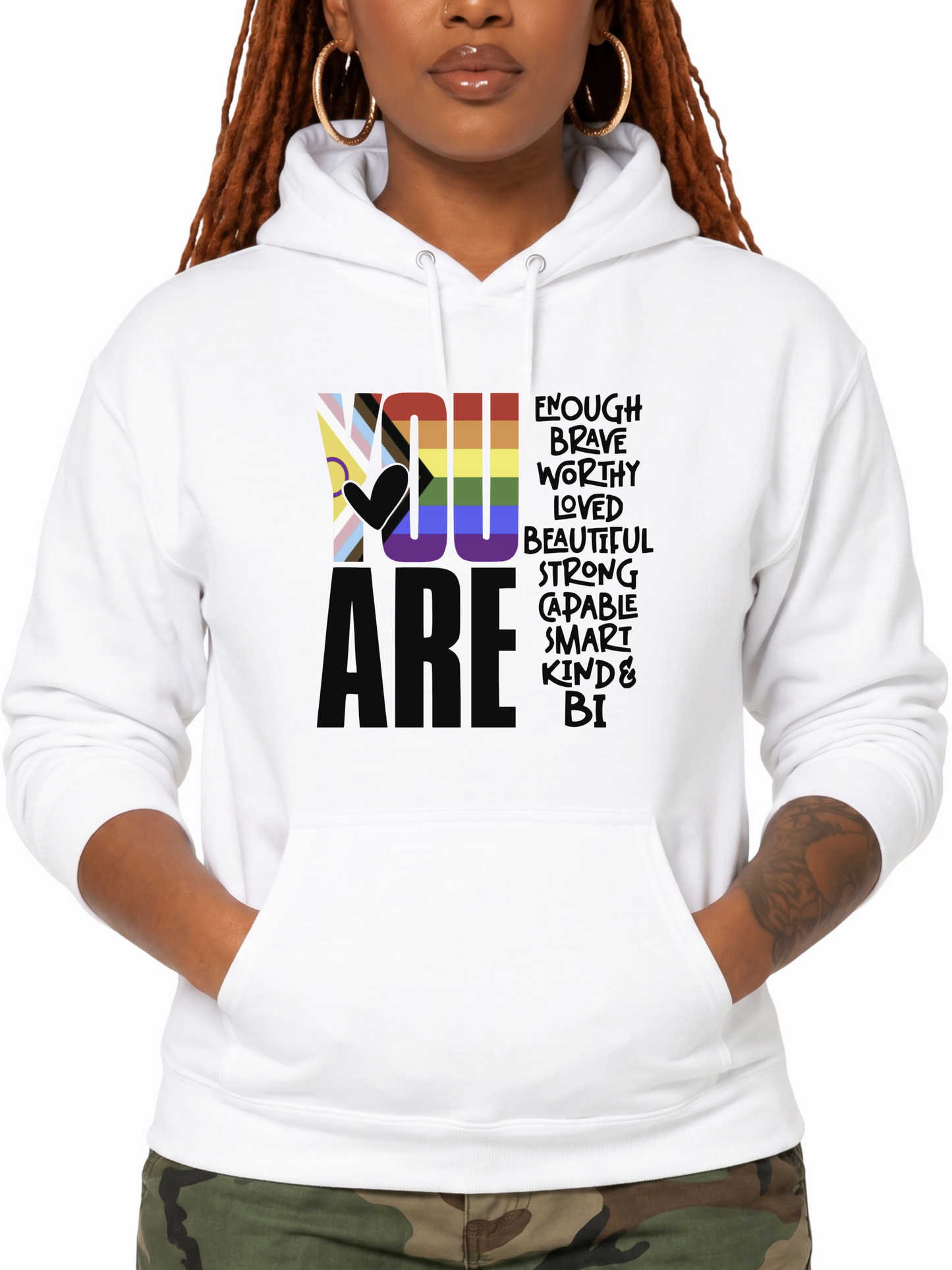 you are (bi) unisex hoodie – human pride collection
