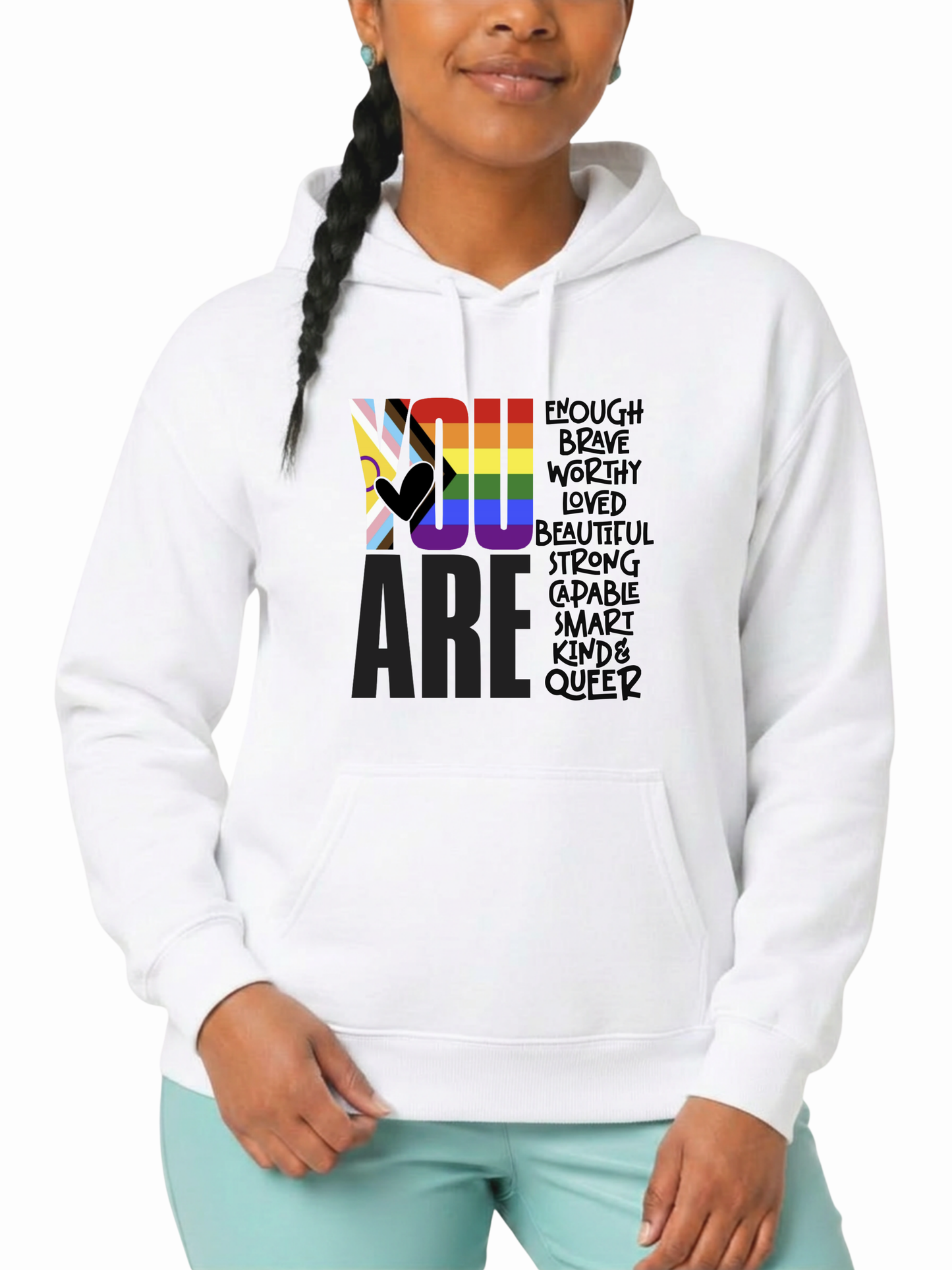 you are (queer) unisex hoodie – human pride collection