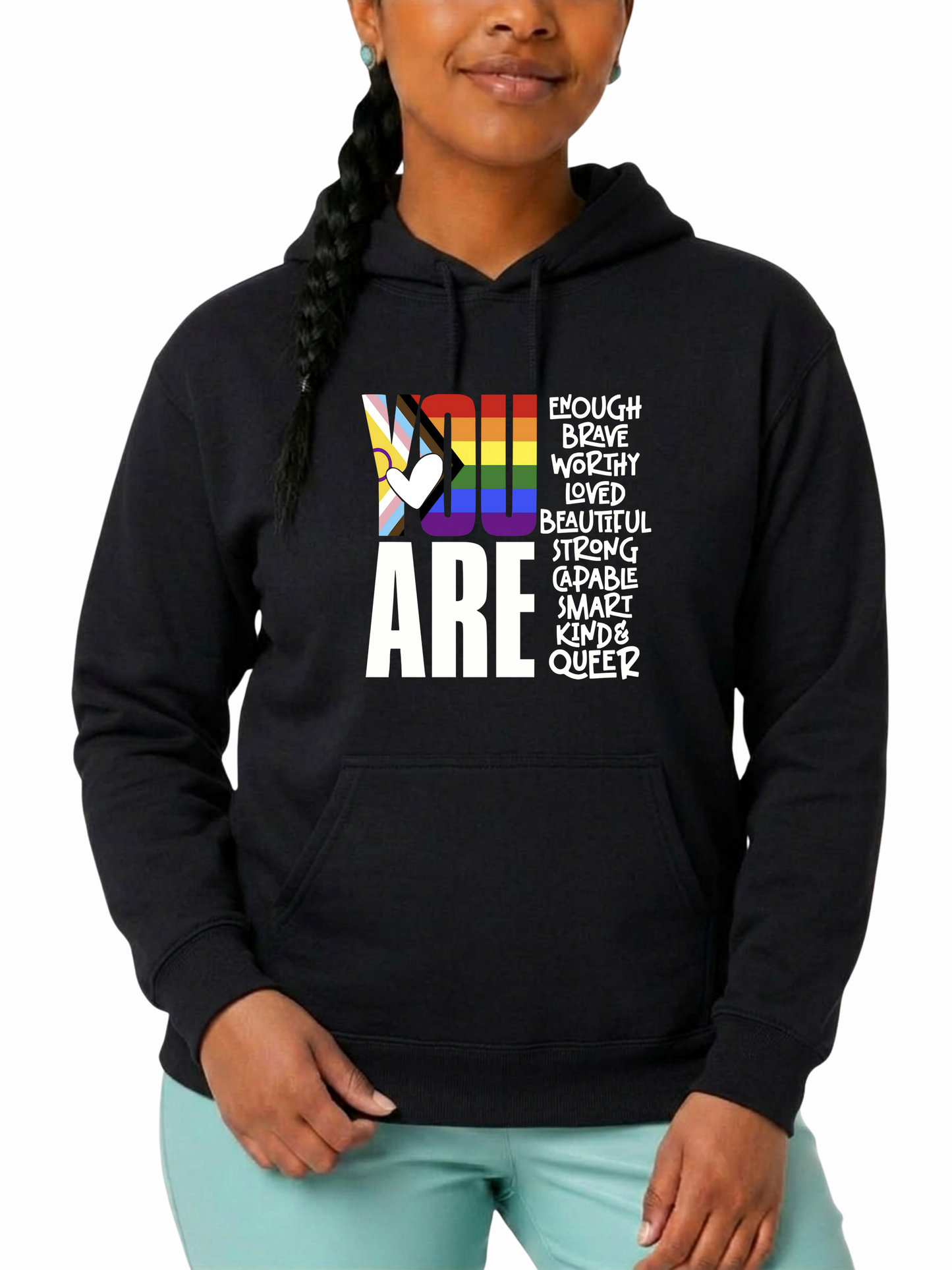 you are (queer) unisex hoodie – human pride collection