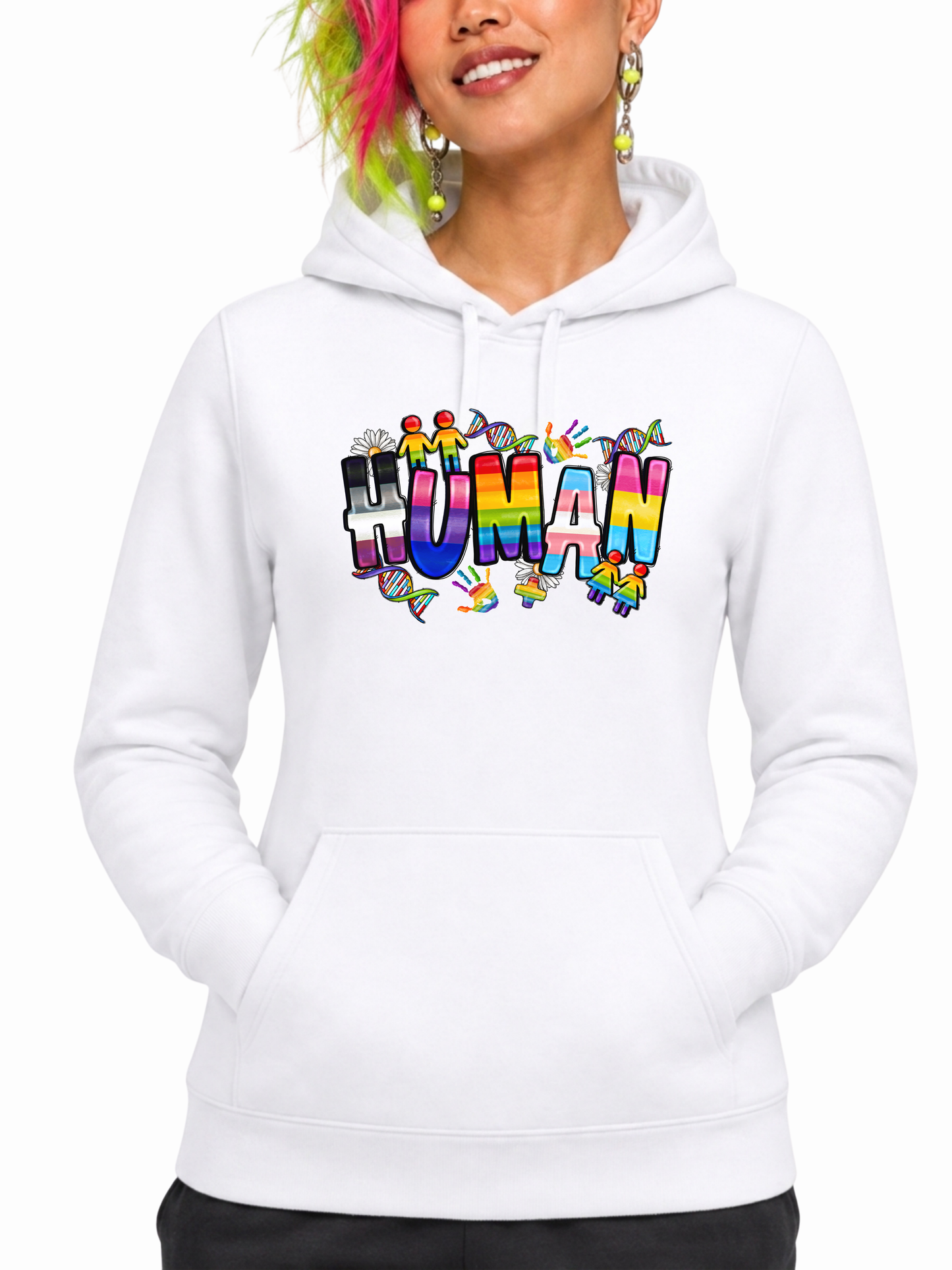 human by design unisex hoodie – human pride collection