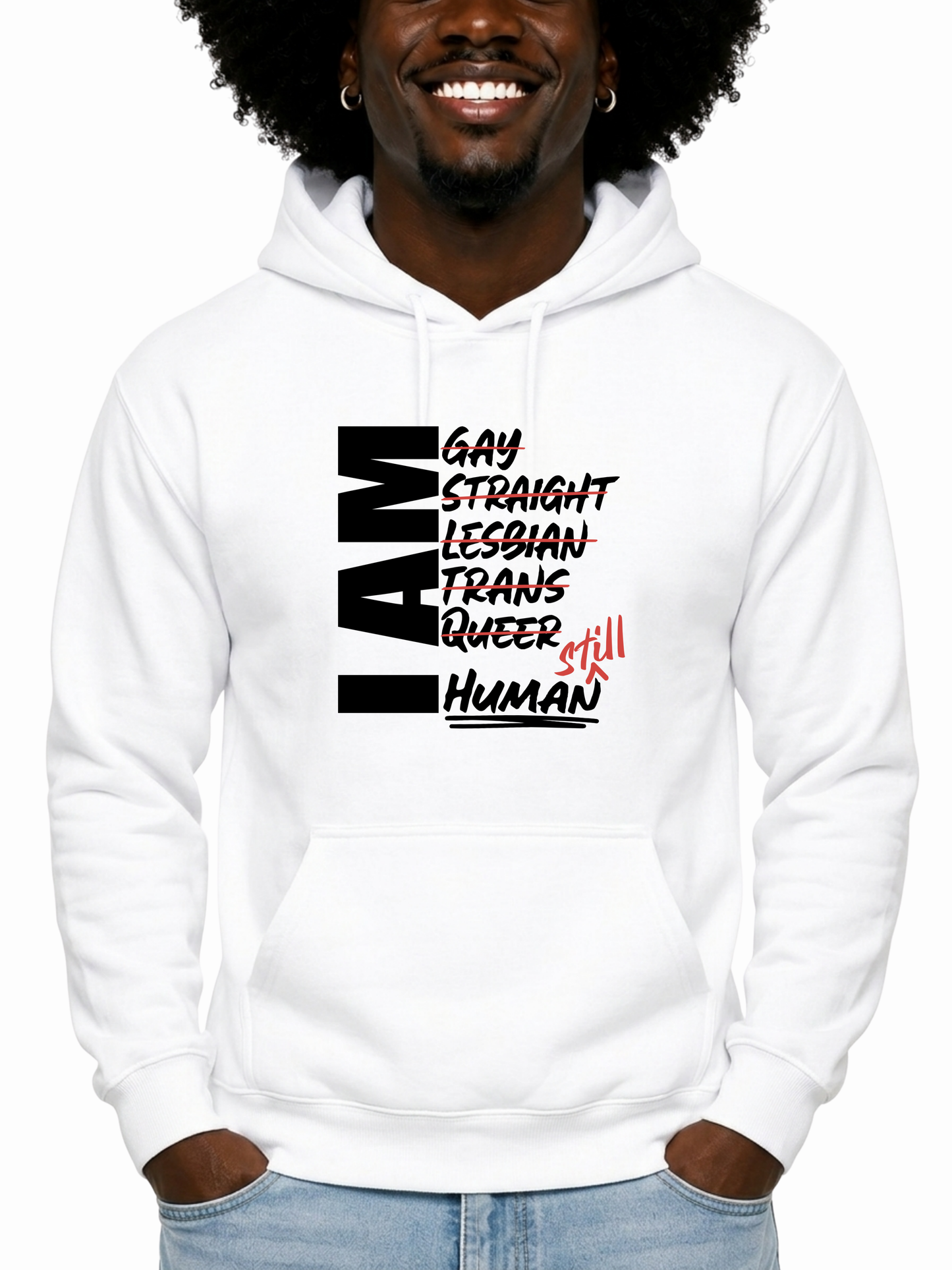 i am still human unisex hoodie – human pride collection