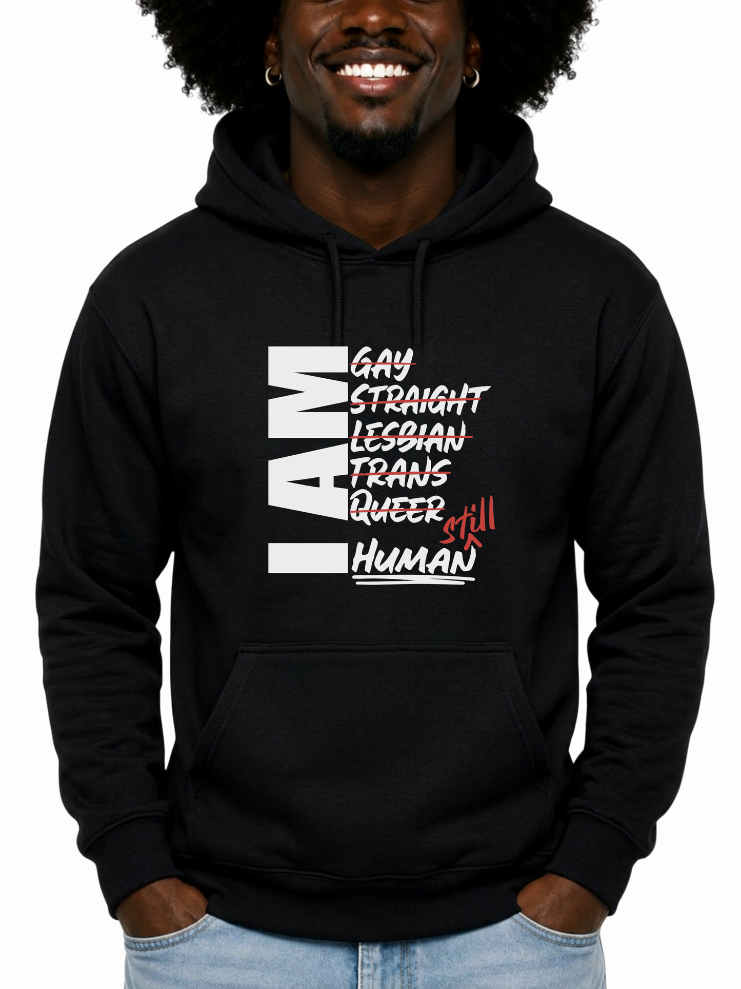 i am still human unisex hoodie – human pride collection