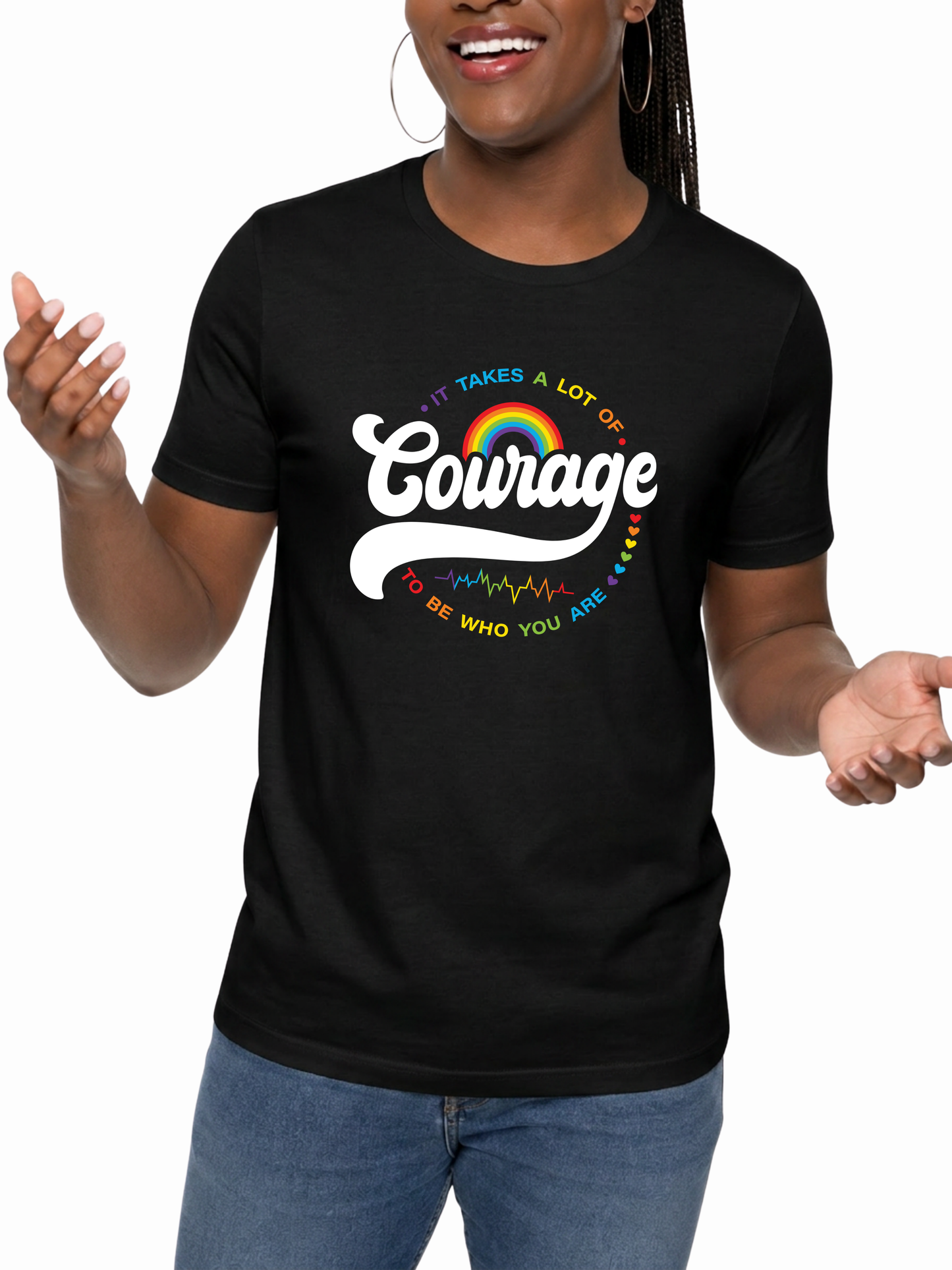 it takes courage unisex t-shirt – love collection