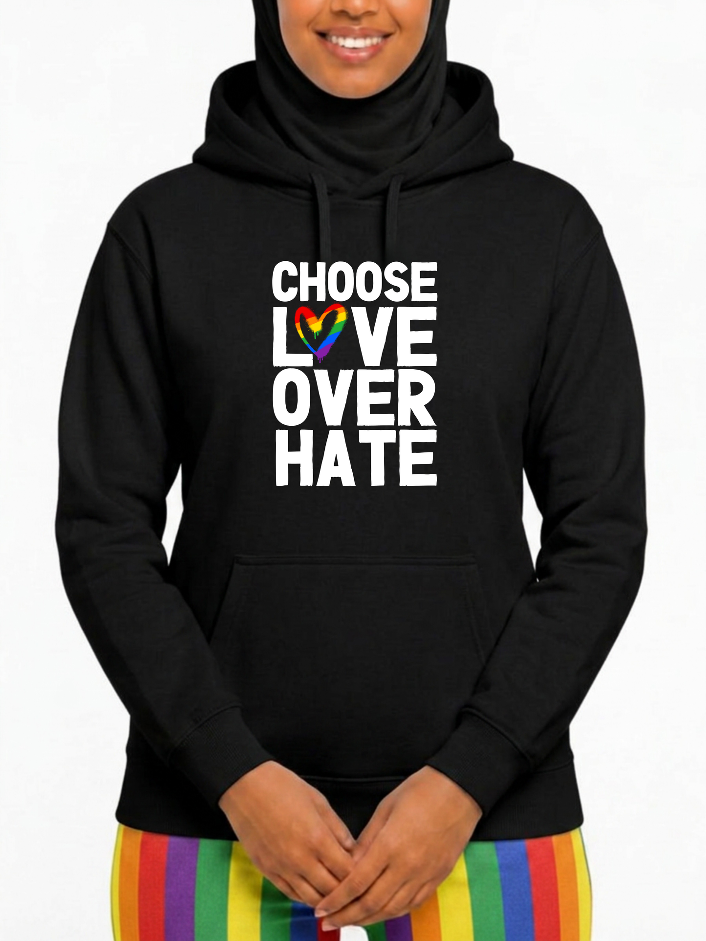 choose love over hate unisex hoodie – love collection