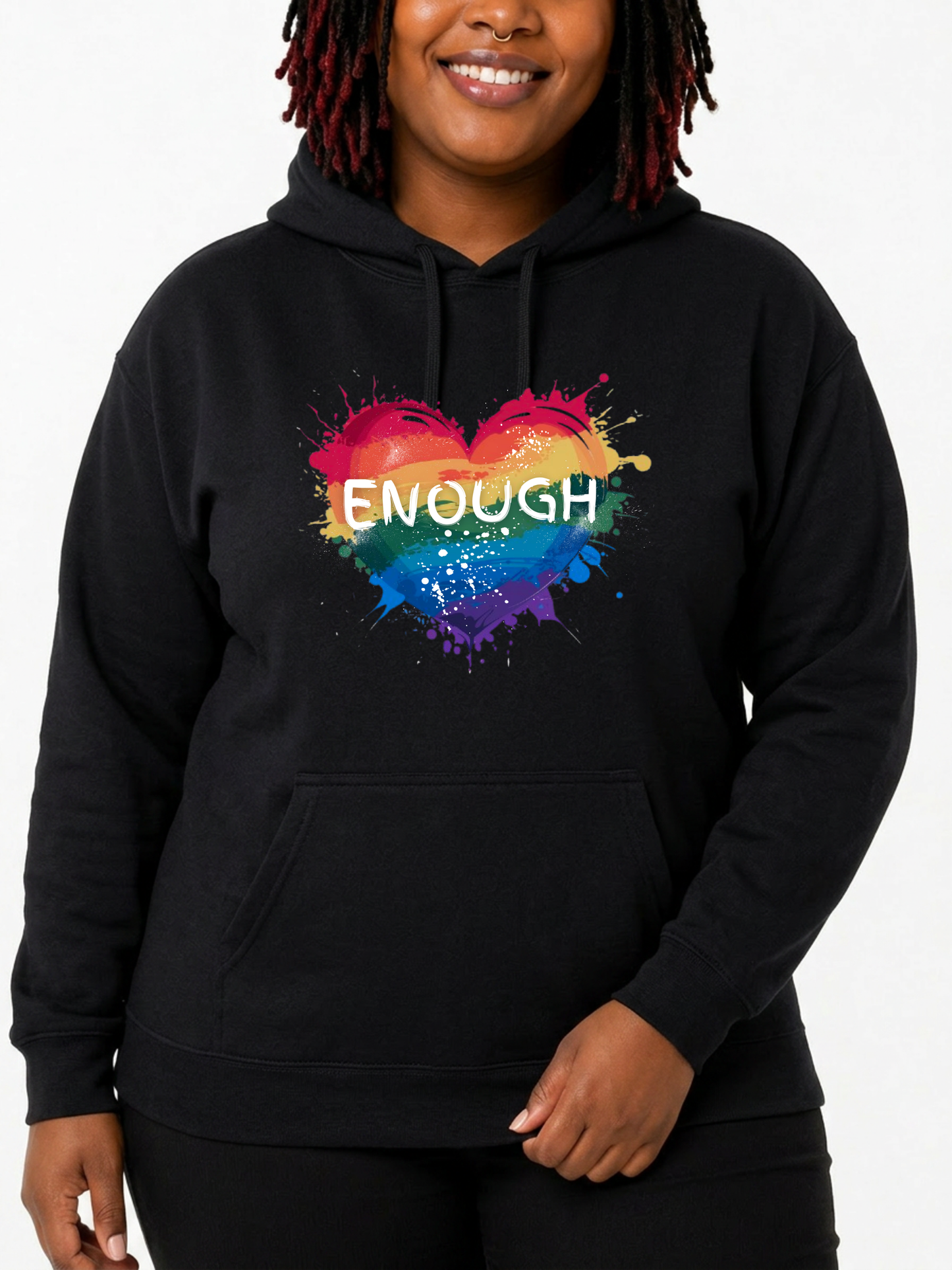 enough unisex hoodie – love collection
