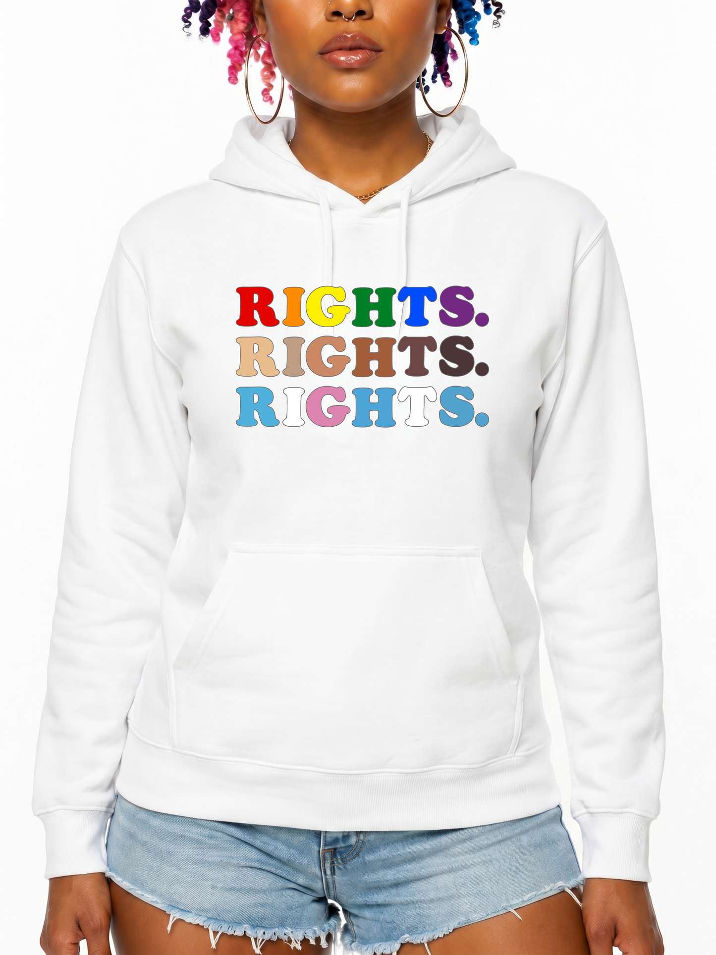rights. rights. rights. unisex hoodie – the power collection