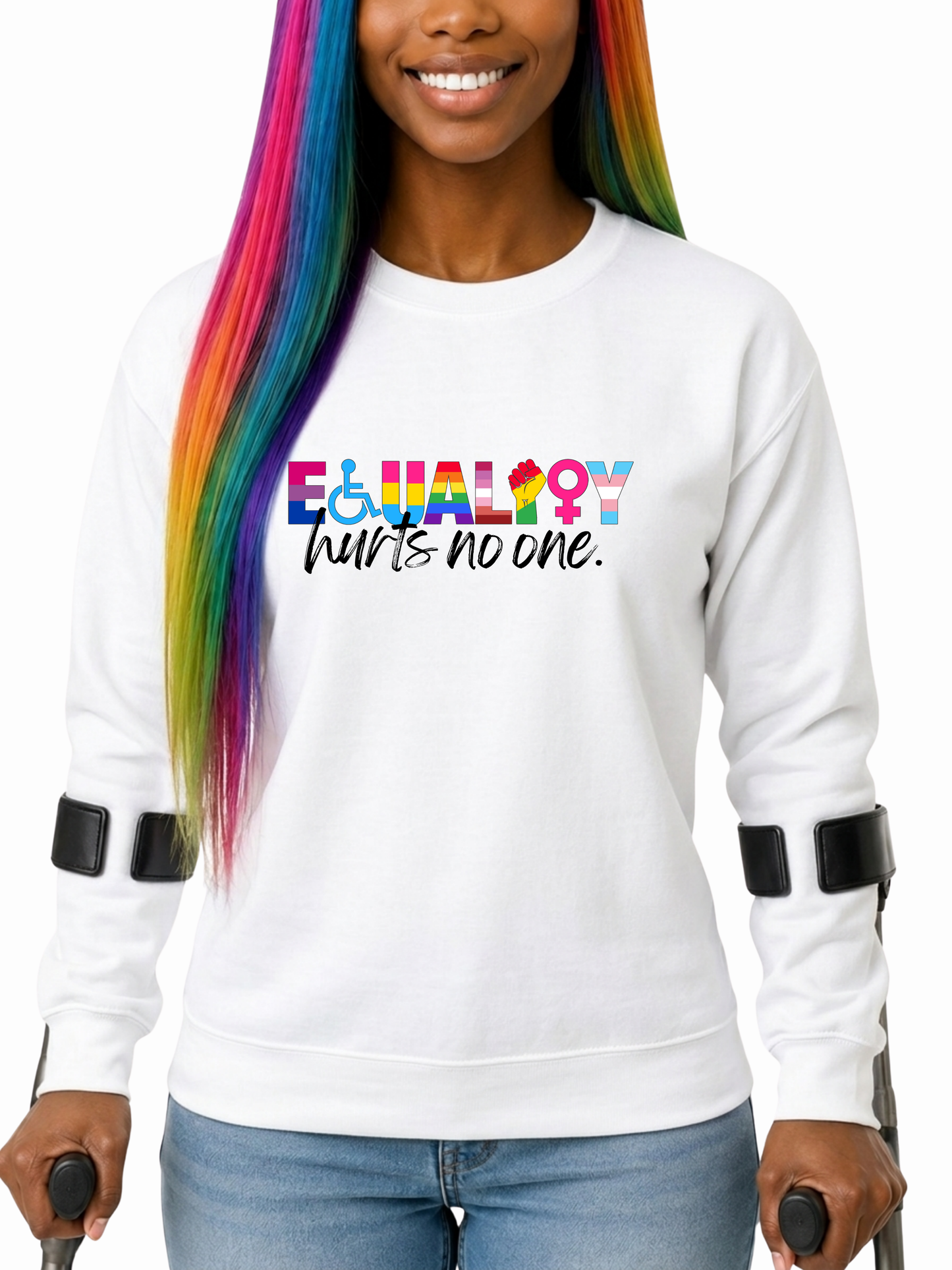 equality hurts no one unisex sweatshirt– the power collection