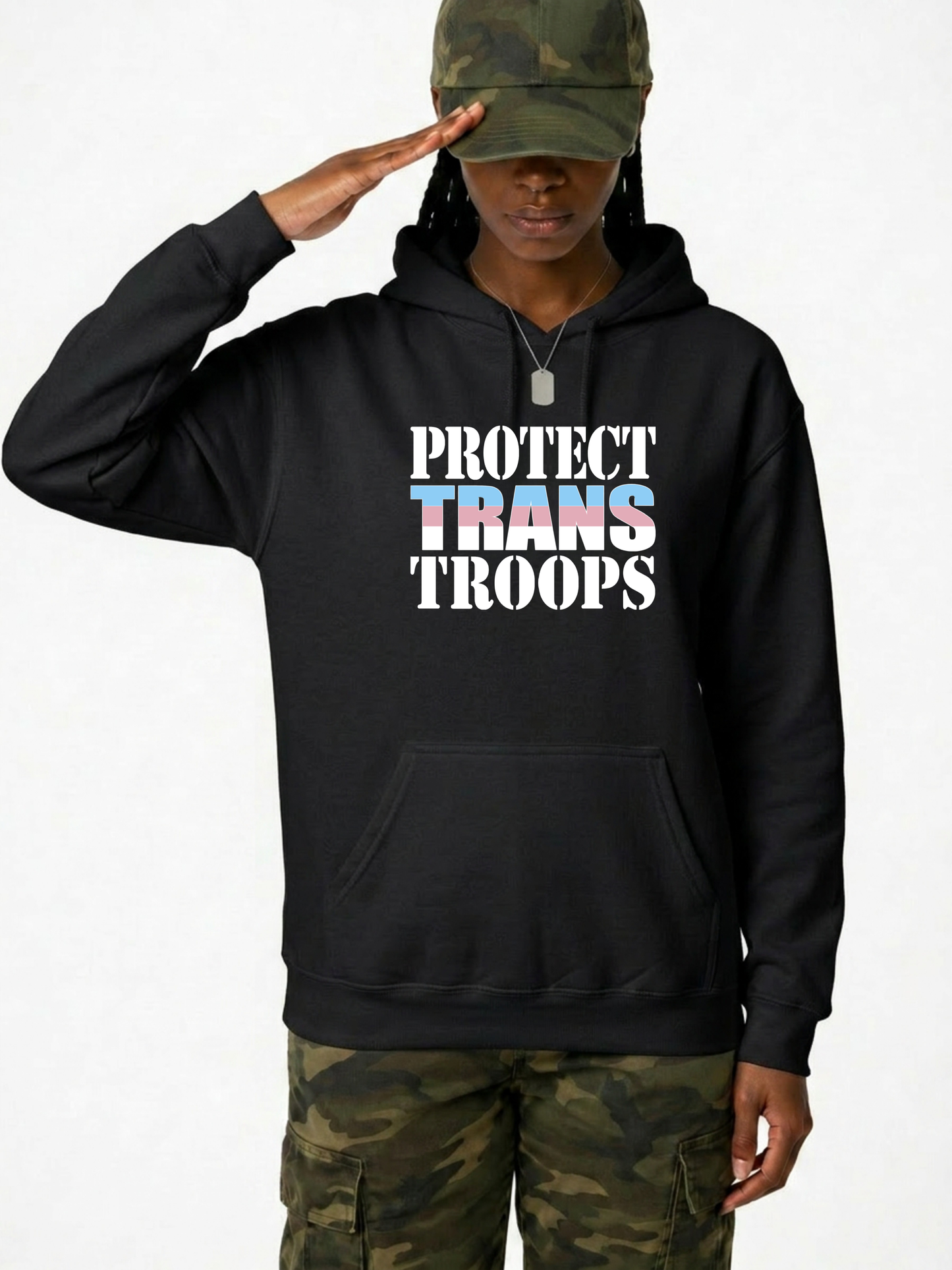protect trans troops unisex hoodie – the power collection