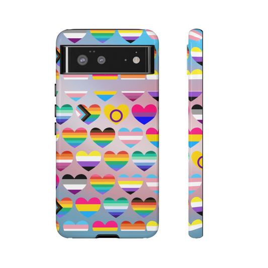 "Proud Hearts" LGBTQIA+ Love MagSafe® Android Tough Phone Cases