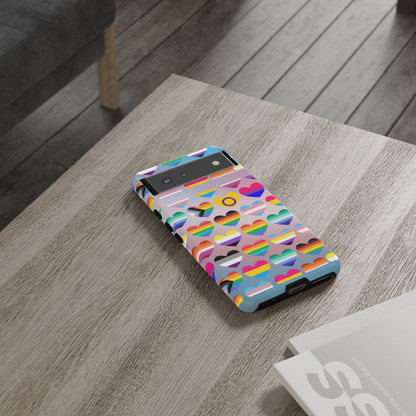 "Proud Hearts" LGBTQIA+ Love MagSafe® Android Tough Phone Cases